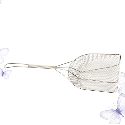 Colher de aço inoxidável com ranhuras Cabilock, colher com alça para escumador de arame para cozinha