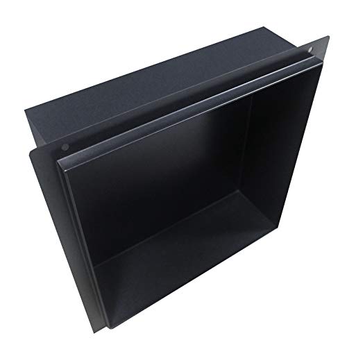 BERNSTEIN - Niche murale douche Noire 30x30x10cm acier inoxydable étagère encastrée salle de...
