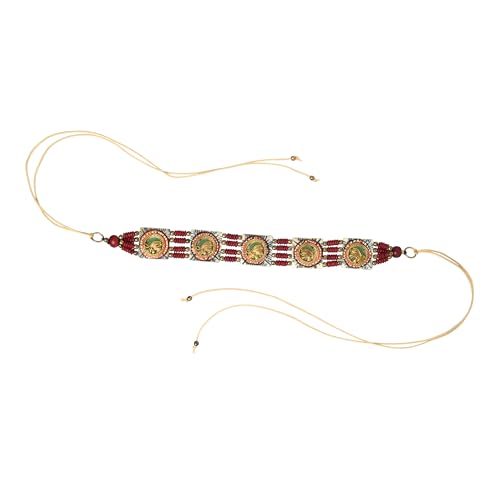 Image of AAKRITI ART CREATIONS Royal Empress Handcrafted Tribal Dhokra Necklace & Choker Collection | Artisan Ethnic Brass Jewelry with Oval & Square Designs, Amulet & Talisman Styles for Women