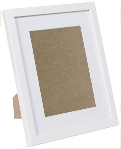 Image of 8x10 Picture Frames White Solid Wood, Plastic Panel .The Protective Film Must be Removed.