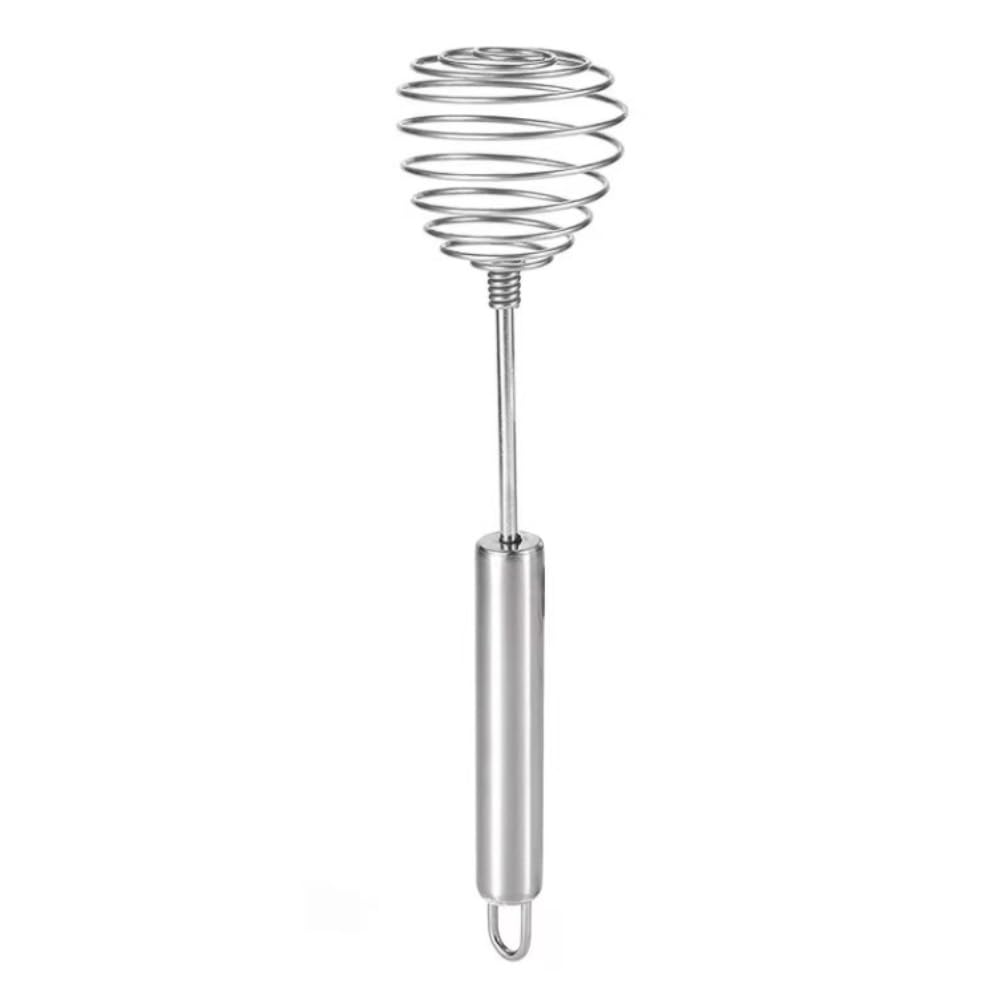 Varillas de Batir para Cocinar Batidor De Huevos Manual De Acero Inoxidable, Batidor De Huevos En Espiral con Resorte, Suministros De Cocina, Batidor De Bolas Huevos, Espumar, Batir