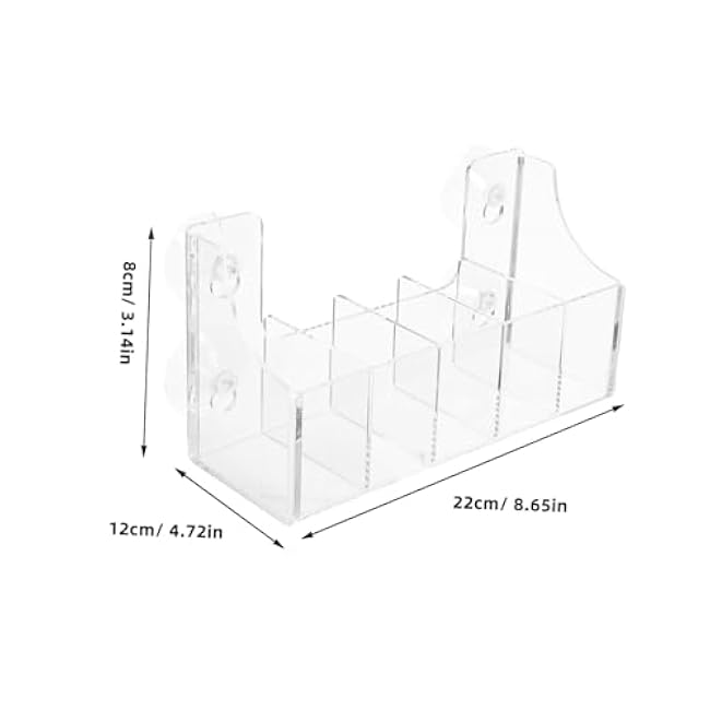 Suction Cup Acrylic Beverage Storage Rack for Fridge Door Space-saving Organizer for Bottles and Cans Easy to Clean Compartments for Home and Office Use