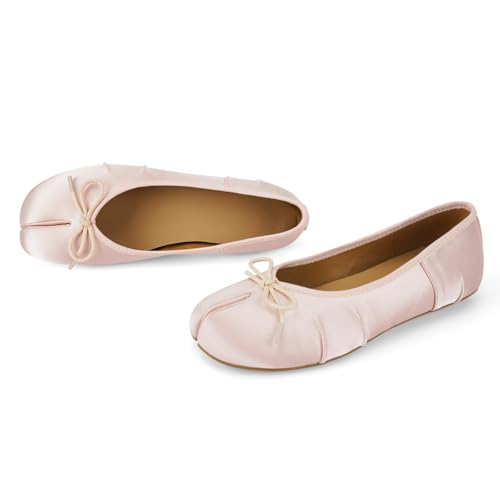 Image of Tabi Shoes Women Split Toe Shoes Wide Width Ballet Flats Comfort Casual Work Shoes for Women Office