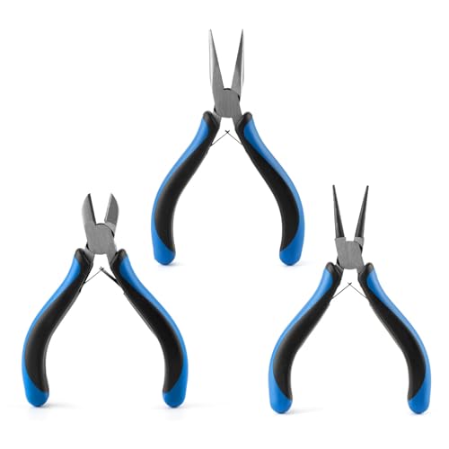 Juego de 3 herramientas multifuncionales de joyería, juego de alicates de punta redonda para manualidades profesionales y reparaciones de collares