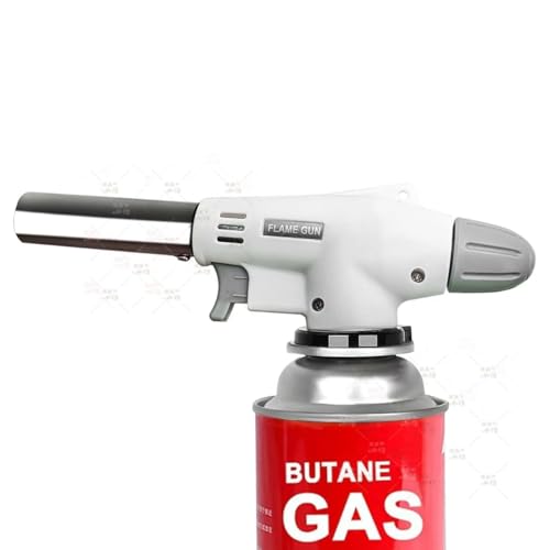 ZJWZCZCM Butane Torch Kitchen Lighter - Culinary Torch Chef Cooking Torch Professional Adjustable Flame with 360 Degree Inverted for Creme, Brulee, BBQ, Baking, (Butane Gas Not Included)