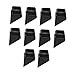 Moyeetings 10Pcs Iron Baluster Shoes for Staircase Stair Rail Base Sturdy Metal Railing Shoes for Office Decoration Banister Landscape, Slant Shoes, Square Hole 13.6mm