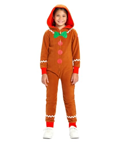 Combinaison gingerbread marron enfant Tipsy Elves taille XS, surpyjama à capuche