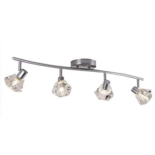 Catalina Lighting 4-Light 29.92" Brushed Nickel Dimmable Fixed Track Light Kit, 19530-000