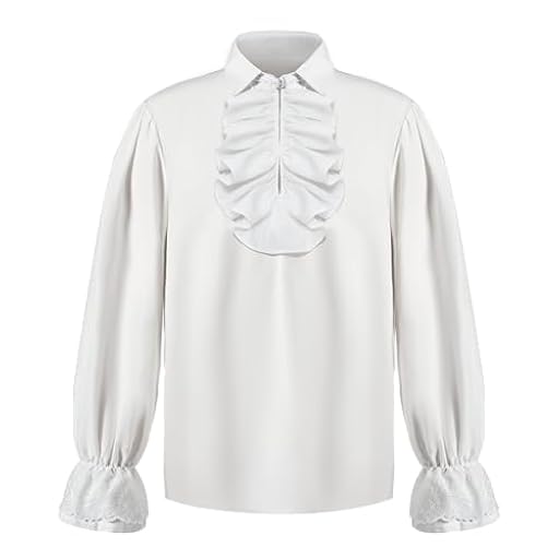 Spooktacular Creations Disfraz de camisa pirata medieval blanca de Halloween para hombre | Ya disponible en tu tienda friki favorita! En mundofriki.es!