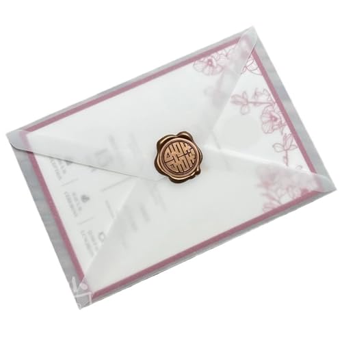 50 enveloppes calque pour carte de voeux et faire part mariage givré