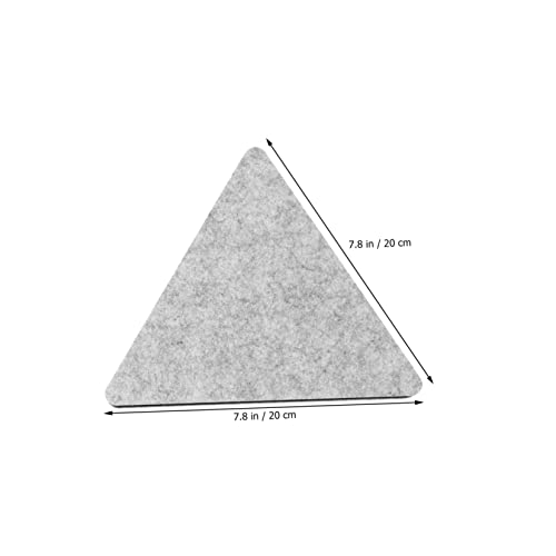 Vaguelly 12 piezas Paneles acústicos triangulares adhesivos grises para absorción de sonido y decoración de pared para dormitorio y estudio miniatura 4