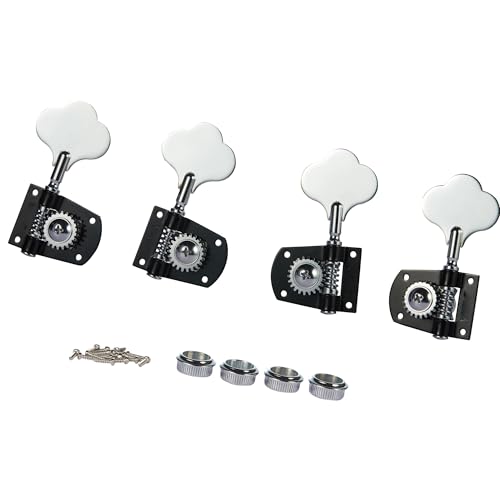 ペグ マシンヘッド ベースチューニングマシンのキー(Black 1,2L 2R)
