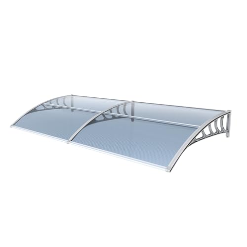 Outvita 79"x38" Window Awning Canopy, PVC Panel & Bracket