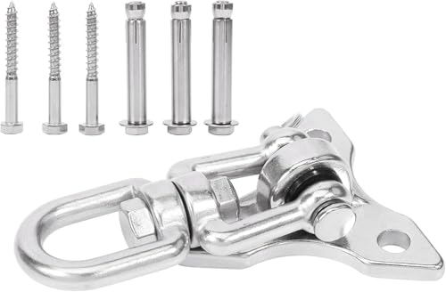 VGGBNG Hammock Hooks?Swing Hooks Heavy Duty? Metal Heavy Duty Swing Hangers Hammock Hanging Kit 360° Rotate Swing Swivel Hook for Porch Patio Playground