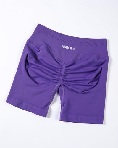 Image of AUROLA Influence Workout Shorts for Women,2.5 3.5 4.5 5.5 6.5 No Roll Up Squat Proof Scrunch Seamless Compression Gym Short