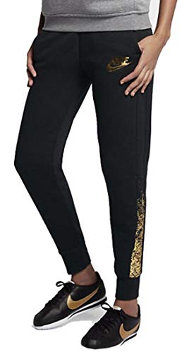 Nike W NSW Rally Reg Metallic, Pantaloni Donna