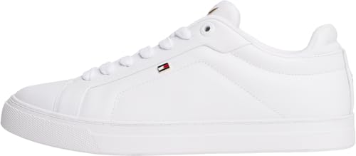 Tommy Hilfiger Sneaker con Suela Cupsole Mujer Icon Court de Piel, Blanco (White), 39