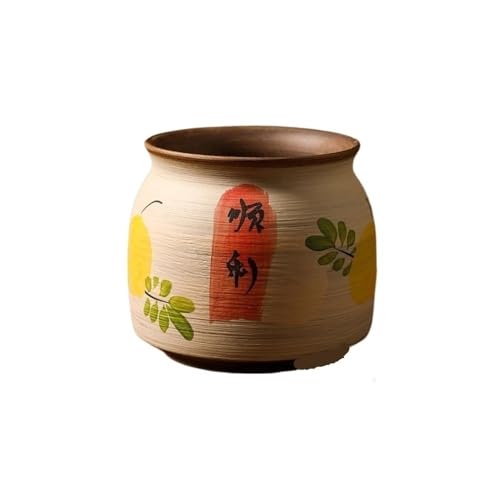 fengqingyunyan0304 Vaso di fiori, Vaso da fiori in ceramica disegnato a mano, stile cinese, soggiorno, casa, piccola pianta verde retrò