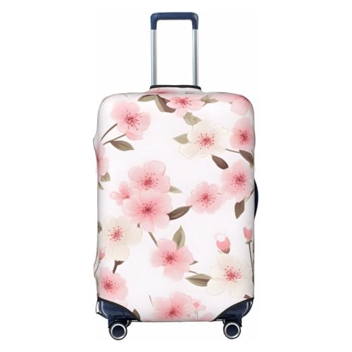 Pink Cherry Luggage covers for Suitcase Japanese Flower Floral Travel Luggage Cover Suitcase Protector Washable Suitcase Cover Anti Scratch Dirt Covers Fit 25-28 inch