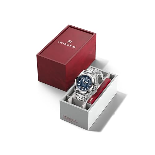 Image of Victorinox I.N.O.X. Automatic, Swiss Made Men's Watch | Blue Dial, 41 mm, 200M Water Resistant, Stainless Steel Case, Stainless Steel Strap, Sellita SW 200-1 Movement | 242020