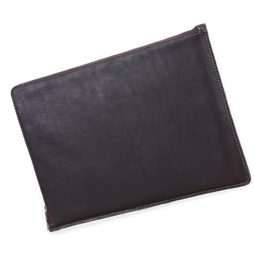 Housse pour ordinateur portable 14" en cuir grainé avec compartiment multipoche