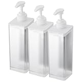 山崎実業(Yamazaki) たっぷり洗剤が出る マグネット ディスペンサー MIST シャンプー コンディショナー ボディソープ 【3本セット】 浮かせる収納 詰め替えボトル ホワイト 1544 1545 1546