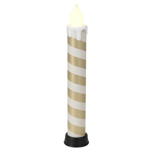 BURI LED Kerze 83cm gold | Outdoor | XXL beleuchtet | Weihnachtskerze...