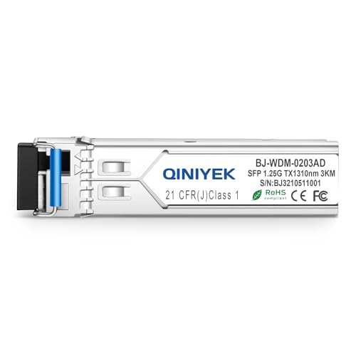 Image of 1 Pair Simplex LC Module 3KM, 1.25G Single-Mode Fiber Connector, SFP-WDM-SM 1000BASE BiDi 1310nm /1550nm SFP Transceiver Module