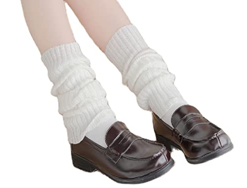 NUFIWI Harajuku Japanese Lolita Leg Warmers Gothic Knit Long Socks Leggings Gaiters Knee Goth Winter Cuff Ankle Heap Sock