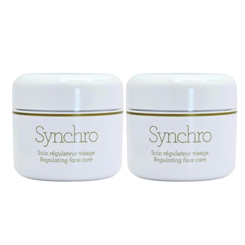 Gernetic Synchro Regulating Cream Moisturizing Face Cream for All Skin Types 1.7 Oz / 50 ml each Pack of 2 DUO