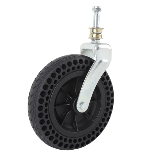 MENDUNER Roue Avant de Chariot Antidérapante de 8 Pouces, Forte Charge de Remplacement, Solide en Caoutchouc TPE pour Chariot, Charge de 75KG pour Diverses Applications, Taille: 8 Pouces