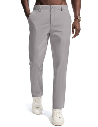 Mens Stretch Golf Pants Silver