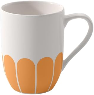 Villeroy & Boch - Fleur Soleil Handle Mug Yellow, Dishwasher Safe, Microwave Safe, Coffee Mug and Hot Drinks Tea Cup, Mug with Handle, Coffee Mug Orange, Coffee Cup, Premium Porcelain/China