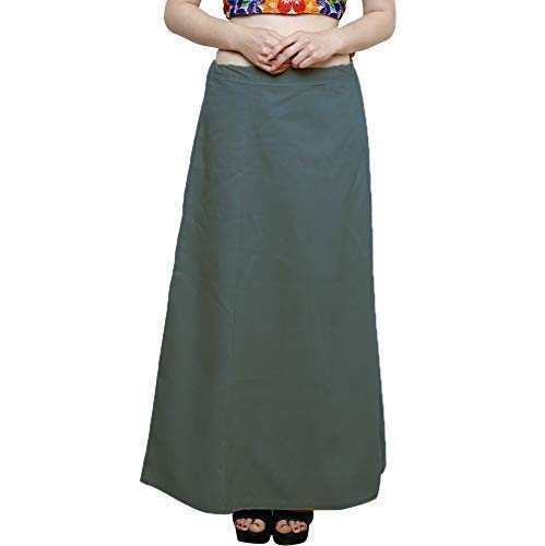 khushi Girl Women's Royal Cotton Readymade Petticoat for Saree (SIZE-MEDIUM)COLOR-DARK GREY-picture-17