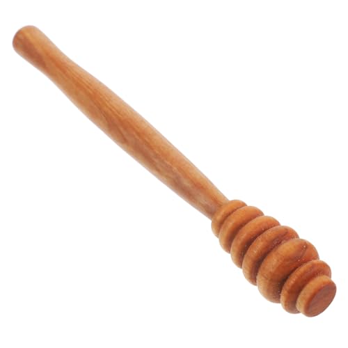 BRIGHTFUFU Honey Stick Wooden Honey Dipper Sticks Honey Mixing Stirrers Home Honey Rod Honey Jar Wand Wooden Honey Stirrers Honey Pot Stick Honey Stirring Rods Reusable Honey Dipper re-usable