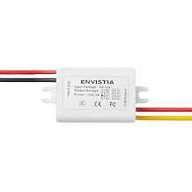 Envistia Miniature 12V to 5V Step Down DC to DC Voltage Converter 3A 15W Waterproof Power Supply Module