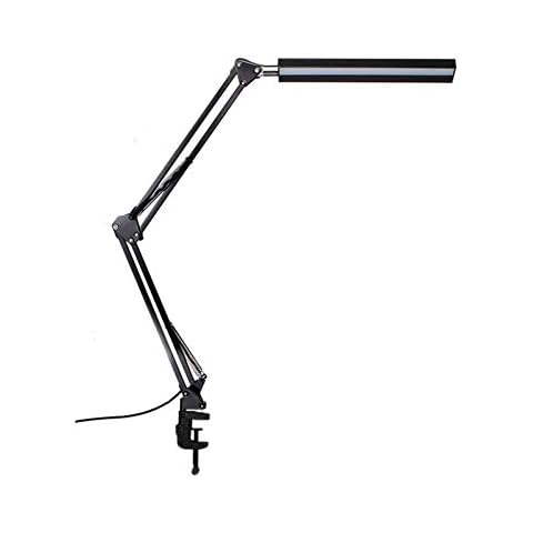 Table Lamp Remote Control Swivel Arm Clip-On Table Desk Light Eye Protection Swing Arm Clamp Mount Lamp for Office Home Table Luminaire Cover