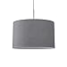 Produktbild B.K.Licht I Pendellampe I 38 cm I Pendelleuchte I Stoffhängeleuchte I Hängelampe I Stoffampe I E27 I 1 Flammig I Grau I ohne Leuchtmittel