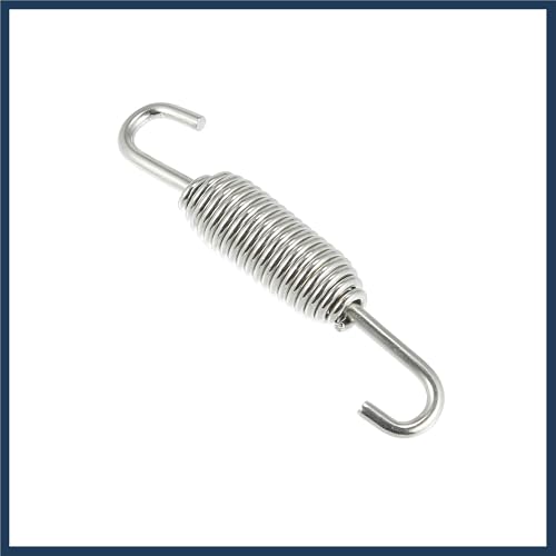 Image of 1 Set 31mm 1.22 inch Motorcycle Exhaust Pipe Spring with U Shape Hooks Stainless Steel Silver Tone Stylish Design