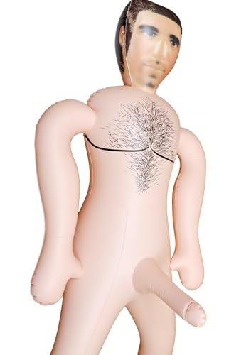 BOSS BAMBOLO GONFIABILE MASCHIO BIANCO CAPO