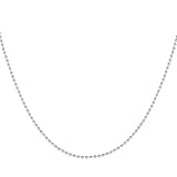 Verona Jewelers Sterling Silver Italian 1.5MM, 2MM Silver Bead Ball Chain Necklace