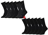 Easton Marlowe Black Mens Dress Socks Subtle Patterned + Solid Color Combo 12 Pairs Total