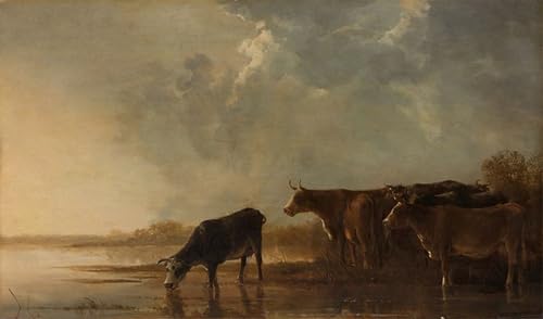 Tableau paysage fluvial Aelbert Cuyp pour mur chaleureux