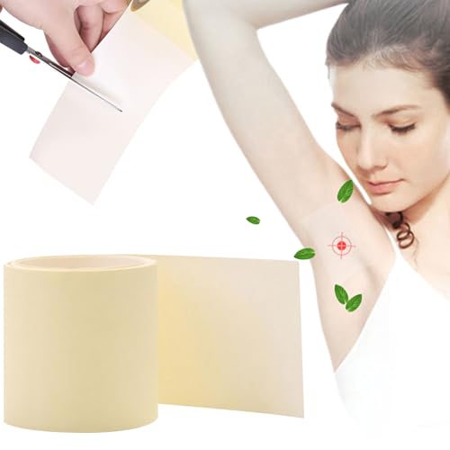 Almohadillas de sudor de la axila, almohadillas de sudor de la axila transparente de 19, 7 pies de largo, axilas adhesivas de doble cara, elástica para hombres para hombres