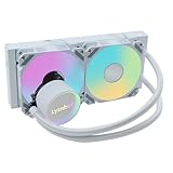 AIO Cooler 240mm Aio, Liquid Cooler CPU with ARGB, PWM 1800, Quiet Water Cooler CPU, Water Cooling Systems for LGA 1700/115X/20XX/17XX,AM5/AM4/AM3, Copper Base, White - Ideal for Gaming, Overclocking