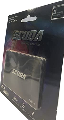 Image of Scuda 512 GB Solid State Drive, Sata II and III SSD, 3 Years Warranty for laptops and Desktops