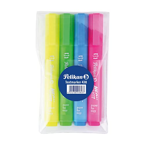 Pelikan 438/4 Textmarker, farbig sortiert, 4 Stück