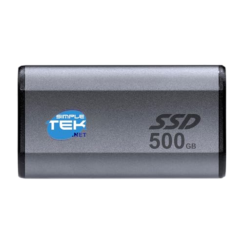 Mini SSD externo 512 GB contra la falta de espacio en portátiles con conector USB 3.1 gris