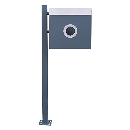 Preisvergleich Produktbild MCTECH® Briefkasten Standbriefkasten Gebürstetes Postkasten Mailbox Zeitung Wandbriefkasten Post Briefkastenanlage Letterbox mit Zeitungsfach Standbriefkasten (N, 100*370*372 mm)