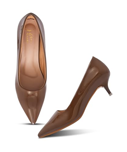 Image of JM LOOKS Women Pointed Toe Kitten Heel Pumps for Office, Formal Meetings and Everyday Wear